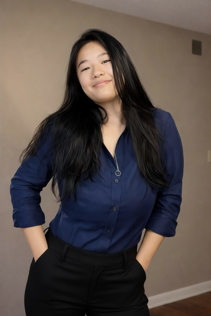 Non-iron button up bodysuit in navy bust 