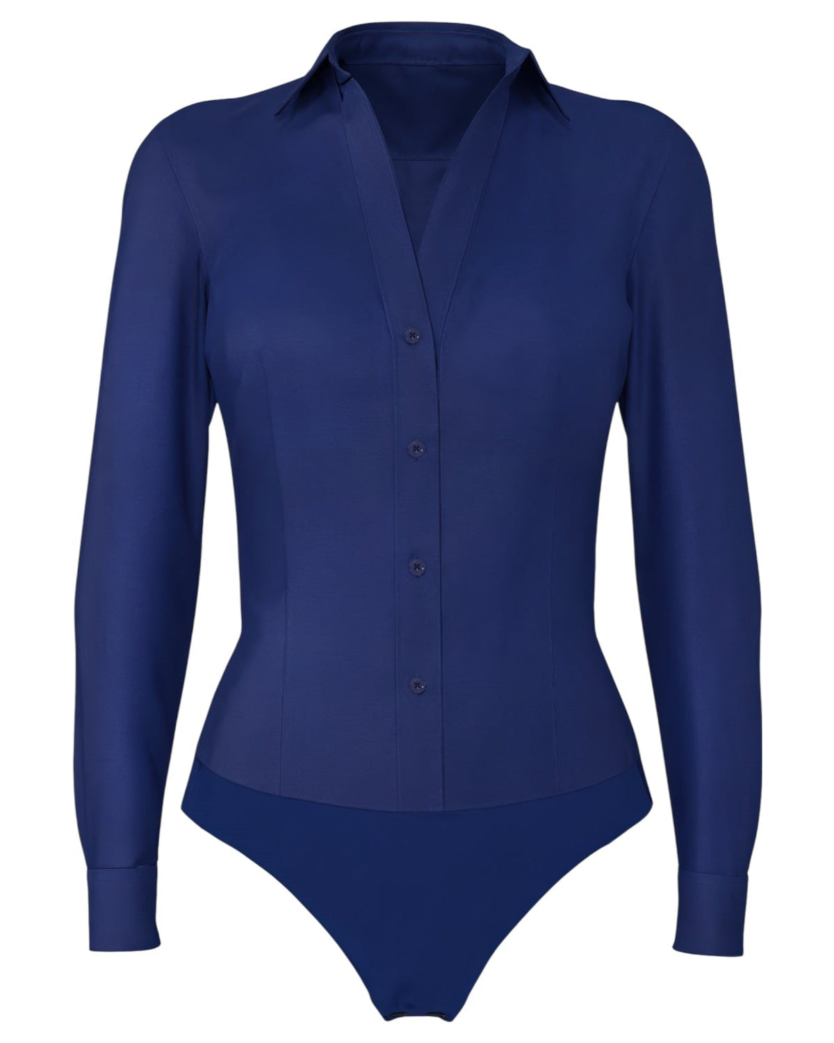 Non-Iron Twill In Navy Button Up - Tailored Fit