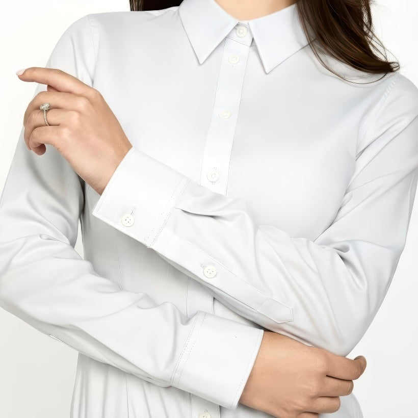 White/Lightest Grey Button-Down